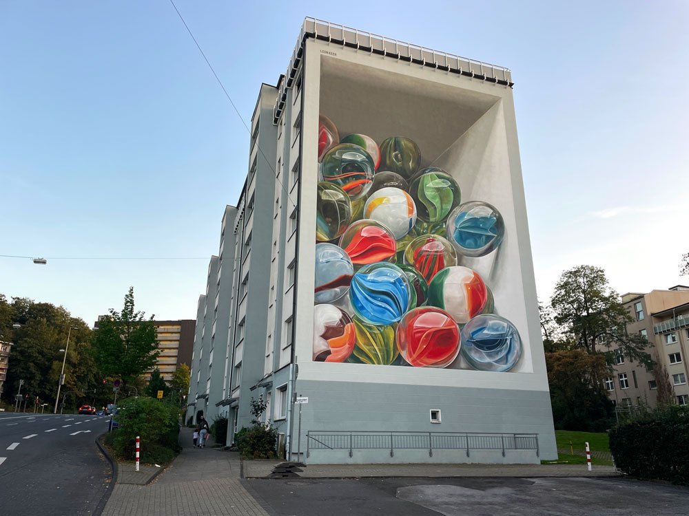 3dmural-wuppertal-leonkeer-Murmeln-knikkers-marbles-muurschildering-urban-art