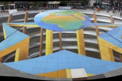 World largest 3D street painting by Leon Keer