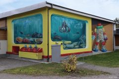 Mural 'Alltid vinst' by Leon keer