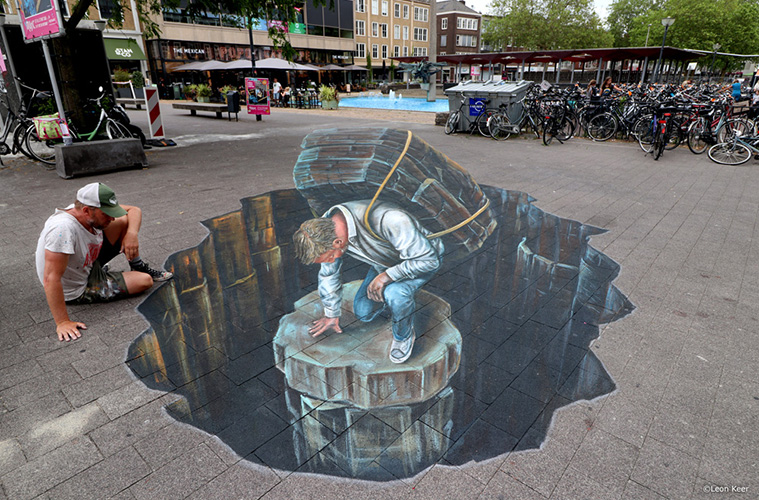 World street painting festival Arnhem by Leon keer
