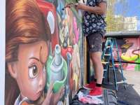 leonkeer-workinprogress-wynwoodwalls-mural-miami-art-3d-garage-door
