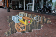 3D straattekening Fries Museum