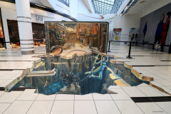 3D streetpainting Alita