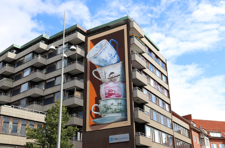 Leon Keer mural Shattering Helsingborg