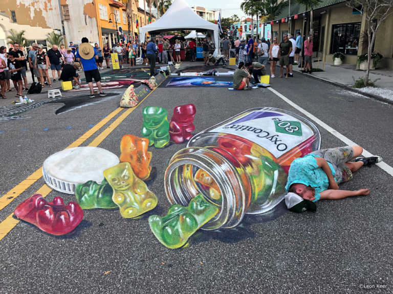 Leon Keer 3D painting Oxycontin gummybears