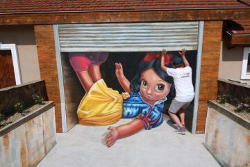 3d street painting 'Snow White Storage Room' by Leon Keer