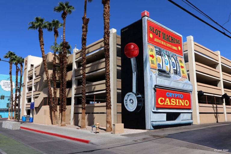 3D mural by Leon Keer Crypto casino slotmachine las vegas